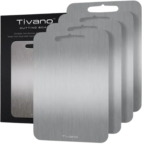 Tivano 4-Pack TitaniumShield Cutting Board